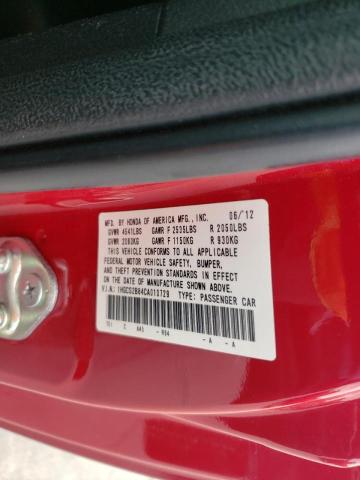Photo 10 from auction – 2012 HONDA ACCORD with VIN 1HGCS2B84CA010729