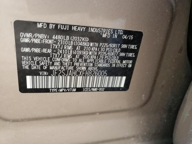 Photo 10 from auction – 2015 SUBARU FORESTER 2 with VIN JF2SJAHCXFH826005
