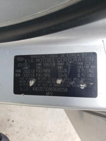 Photo 10 from auction – 2006 KIA SORENTO EX with VIN KNDJD733965630358