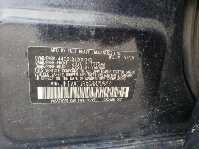 Photo 10 from auction – 2016 SUBARU WRX LIMITE with VIN JF1VA1J6XG8820843