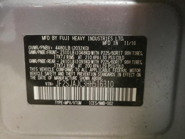 Photo 10 from auction – 2017 SUBARU FORESTER 2 with VIN JF2SJAJC3HH516310
