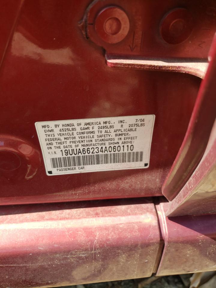 Photo 10 from auction – 2004 ACURA TL with VIN 19UUA66234A060110