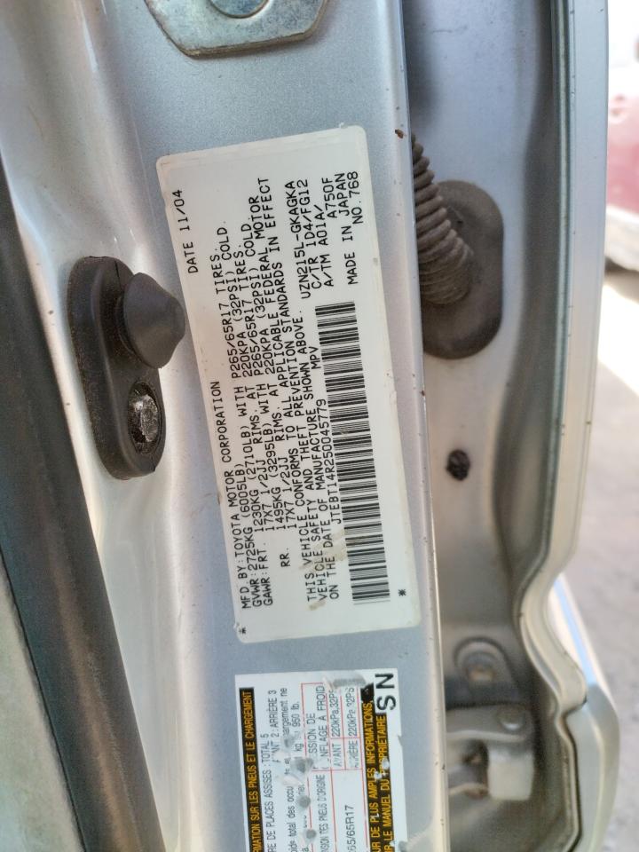 Zdjęcie 10 z aukcji – 2005 TOYOTA 4RUNNER SR z VIN JTEBT14R250045779