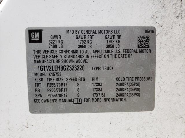 Photo 10 from auction – 2016 GMC SIERRA K15 with VIN 1GTV2LEH8GZ323220