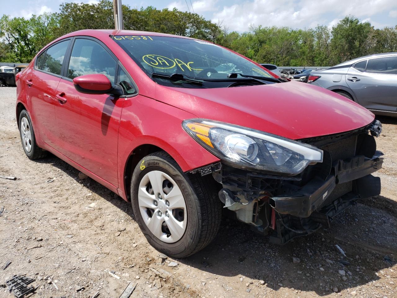 KIA FORTE LX 2016 with VIN KNAFK4A66G5615581 - Photo from auction