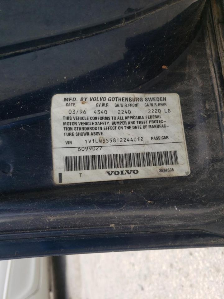 Photo 10 from auction – 1996 VOLVO 850 BASE with VIN YV1LW5558T2244012