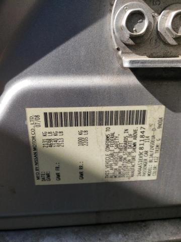 Photo 10 from auction – 2009 NISSAN MAXIMA S with VIN 1N4AA51EX9C811847