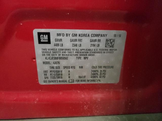 BUICK ENCORE 2015 with VIN KL4CJESB8FB050562 - Photo from auction