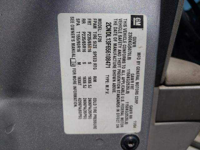 Photo 10 from auction – 2005 CHEVROLET EQUINOX with VIN 2CNDL13F656108471