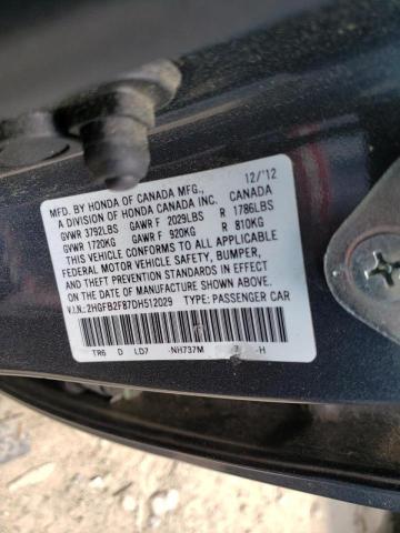 Photo 10 from auction – 2013 HONDA CIVIC EX with VIN 2HGFB2F87DH512029