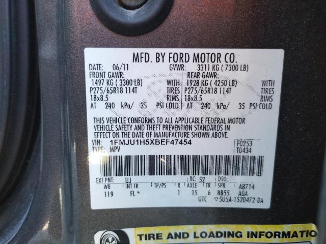 Photo 10 from auction – 2011 FORD EXPEDITION with VIN 1FMJU1H5XBEF47454
