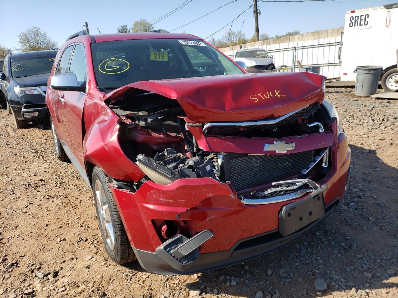 CHEVROLET EQUINOX LT 2015 with VIN 2GNFLFEK9F6210005 - Photo from auction