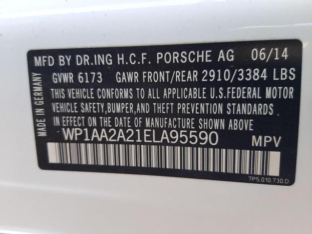 Photo 10 from auction – 2014 PORSCHE CAYENNE with VIN WP1AA2A21ELA95590