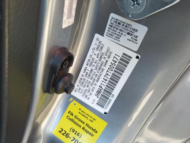 Photo 10 from auction – 2000 HONDA S2000 with VIN JHMAP1147YT005471