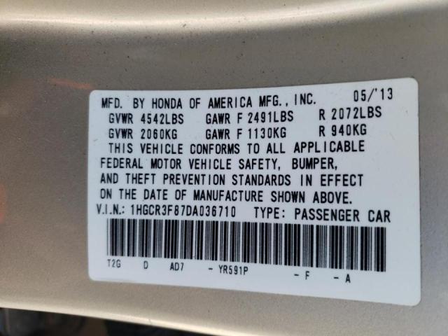 Photo 10 from auction – 2013 HONDA ACCORD EXL with VIN 1HGCR3F87DA036710