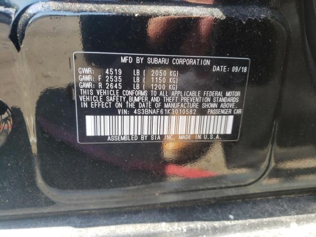 Photo 10 from auction – 2019 SUBARU LEGACY 2.5 with VIN 4S3BNAF61K3010582