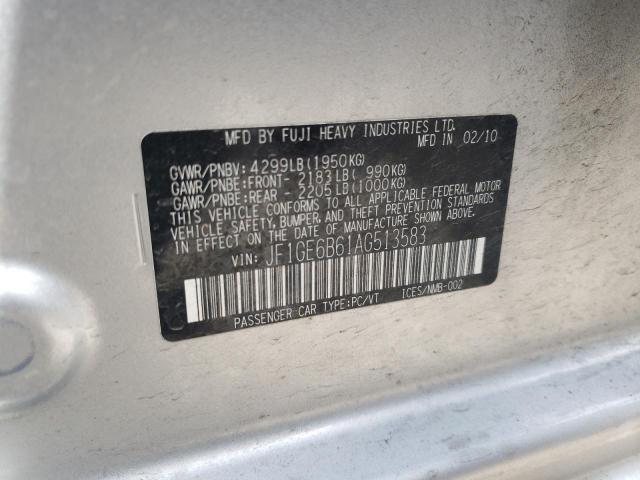Photo 10 from auction – 2010 SUBARU IMPREZA 2. with VIN JF1GE6B61AG513583