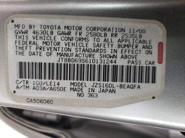 Photo 10 from auction – 2001 LEXUS GS 300 with VIN JT8BD69S610131244