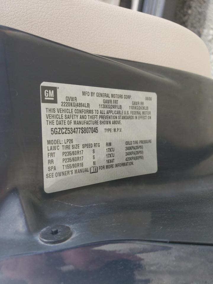 Photo 10 from auction – 2007 SATURN VUE with VIN 5GZCZ53477S807045