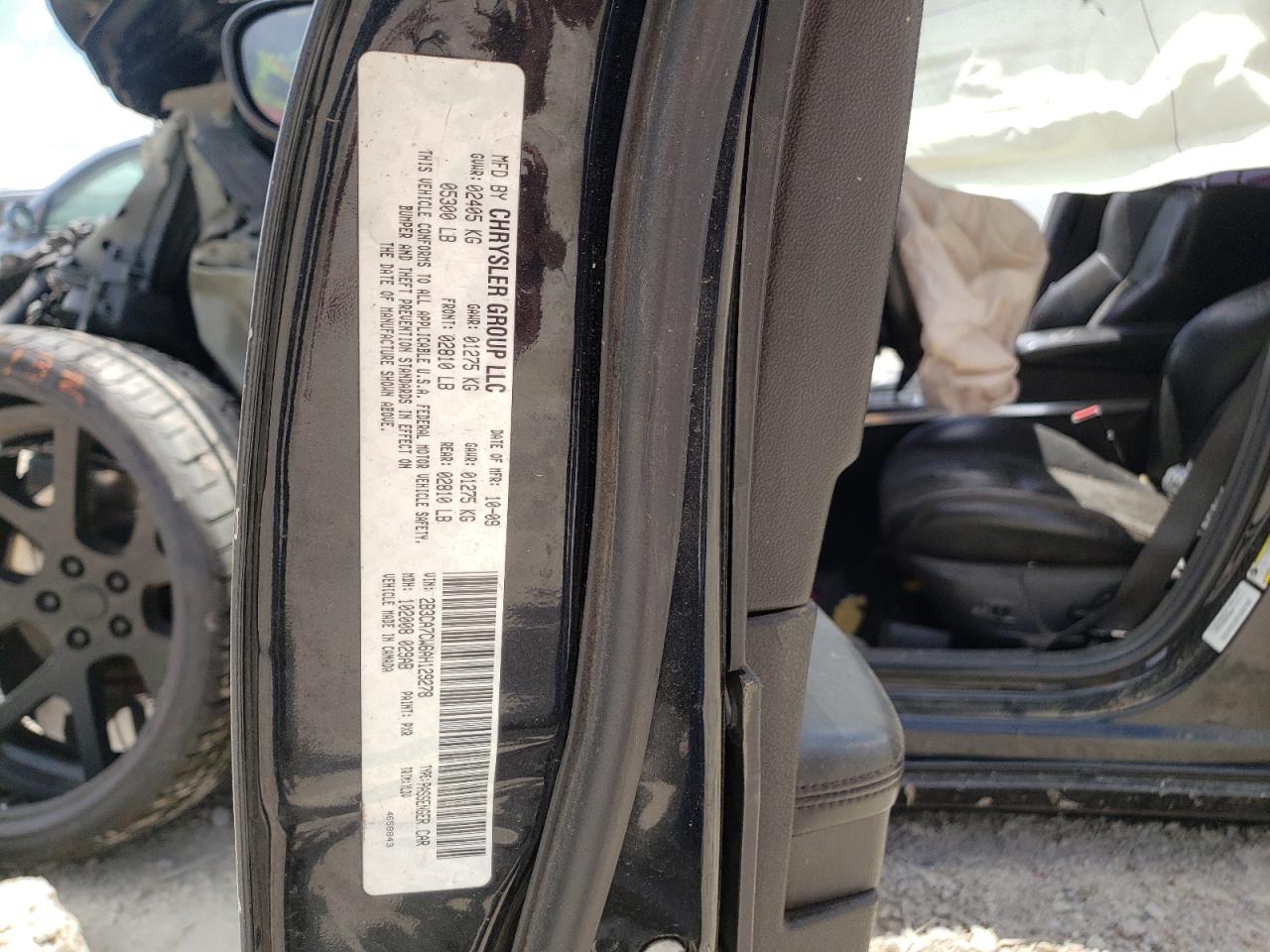 Photo 10 from auction – 2010 DODGE CHARGER SR with VIN 2B3CA7CW6AH129278