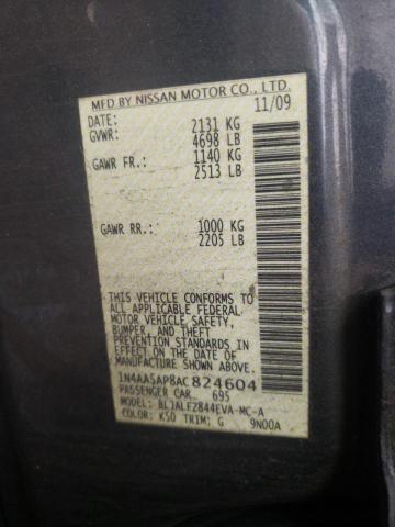 Photo 10 from auction – 2010 NISSAN MAXIMA S with VIN 1N4AA5AP8AC824604