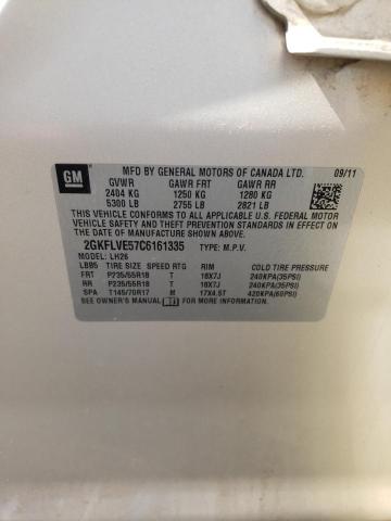 Photo 10 from auction – 2012 GMC TERRAIN SL with VIN 2GKFLVE57C6161335