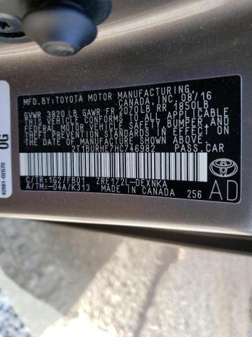 Photo 10 from auction – 2017 TOYOTA COROLLA L with VIN 2T1BURHE7HC746982