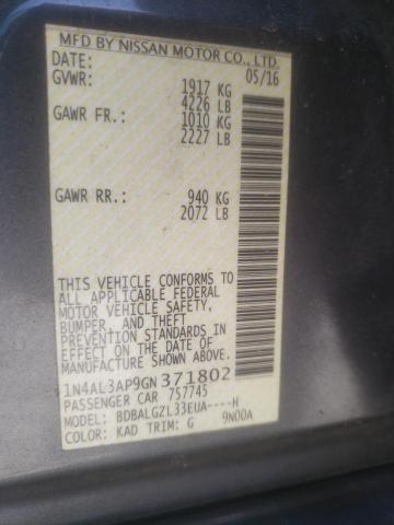 Photo 10 from auction – 2016 NISSAN ALTIMA 2.5 with VIN 1N4AL3AP9GN371802
