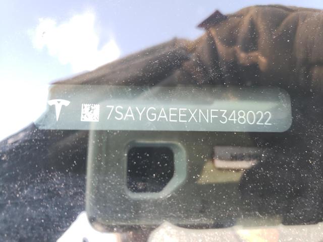 Photo 10 from auction – 2022 TESLA MODEL Y with VIN 7SAYGAEEXNF348022