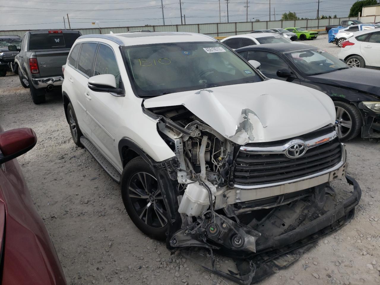TOYOTA HIGHLANDER 2016 with VIN 5TDKKRFH5GS168888 - Photo from auction