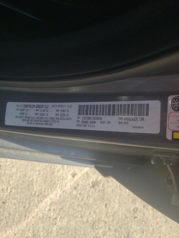 Photo 10 from auction – 2012 CHRYSLER 200 TOURIN with VIN 1C3CCBBG1CN228546