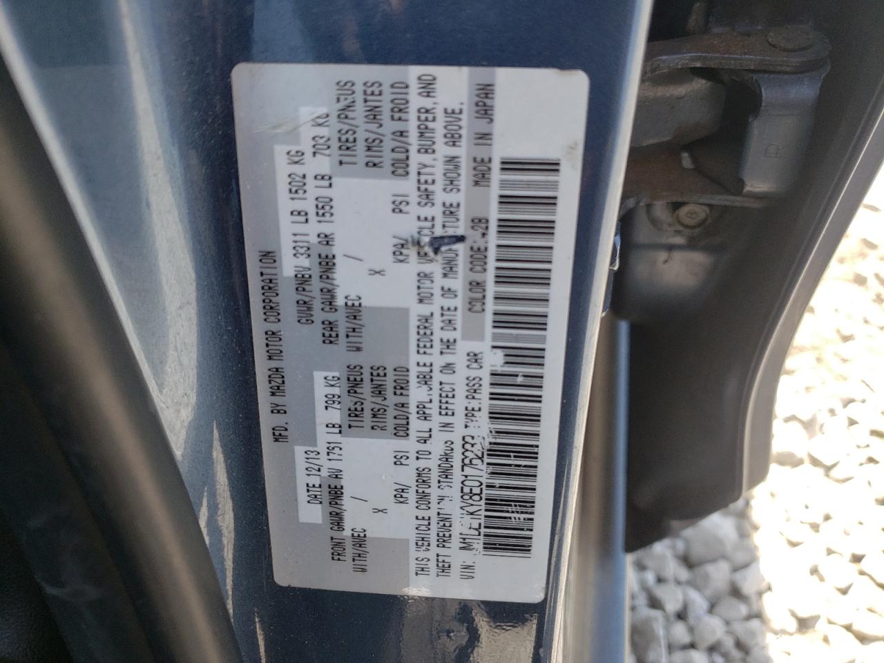 Foto 10 de la subasta – 2014 MAZDA MAZDA2 SPO con VIN JM1DE1KY8E0176233