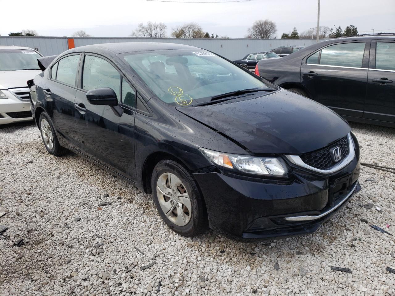 HONDA CIVIC LX 2014 with VIN 19XFB2F56EE052640 - Photo from auction