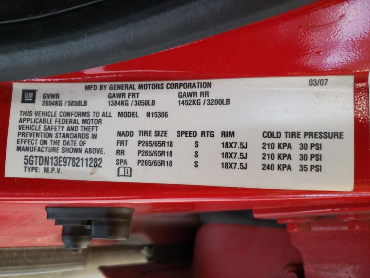 Photo 10 from auction – 2007 HUMMER H3 with VIN 5GTDN13E978211282