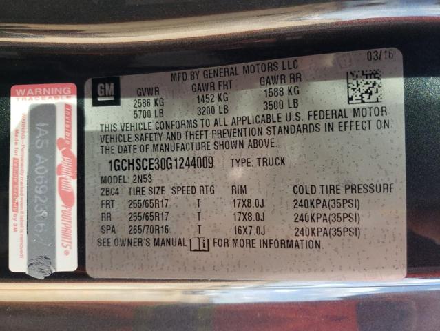 Photo 10 from auction – 2016 CHEVROLET COLORADO L with VIN 1GCHSCE30G1244009