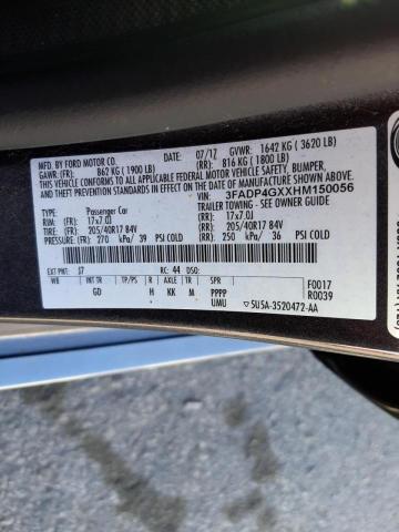 Photo 10 from auction – 2017 FORD FIESTA ST with VIN 3FADP4GXXHM150056