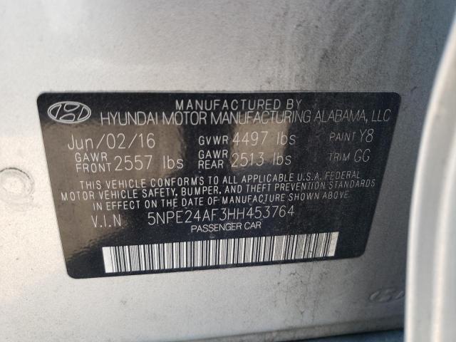 Photo 10 from auction – 2017 HYUNDAI SONATA SE with VIN 5NPE24AF3HH453764