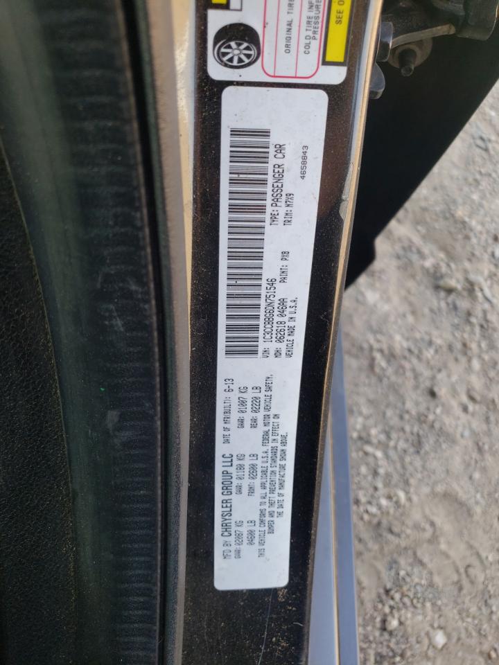 Photo 10 from auction – 2013 CHRYSLER 200 TOURIN with VIN 1C3CCBBG6DN751546