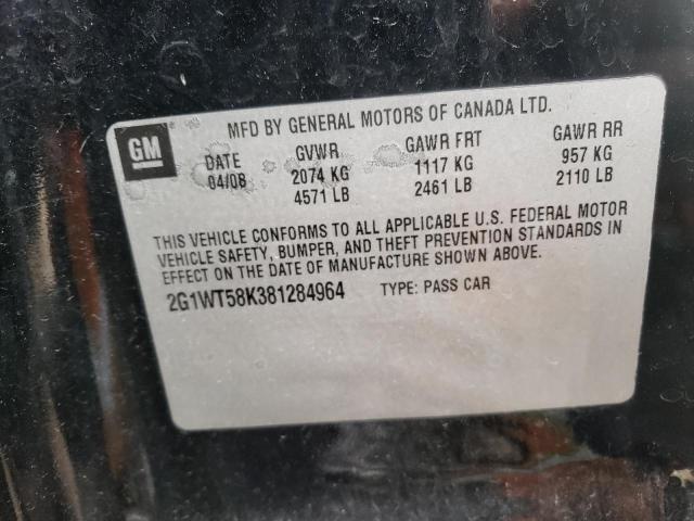 Photo 10 from auction – 2008 CHEVROLET IMPALA LT with VIN 2G1WT58K381284964