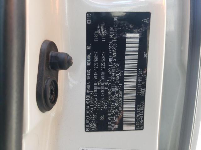 Photo 10 from auction – 2015 TOYOTA UK with VIN 5TDYK3DC8FS591154