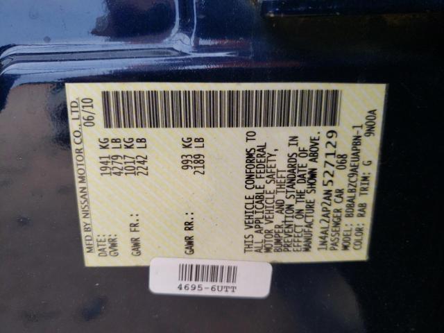 Photo 10 from auction – 2010 NISSAN ALTIMA BAS with VIN 1N4AL2AP2AN527129