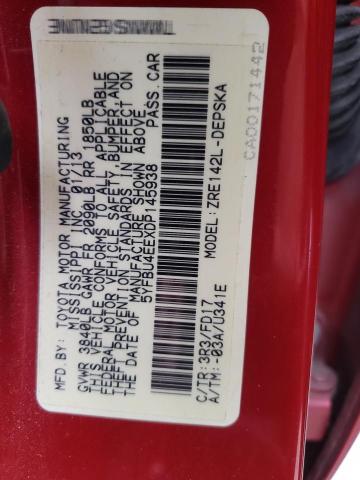 Photo 10 from auction – 2013 TOYOTA COROLLA BA with VIN 5YFBU4EEXDP145938