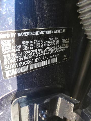 Photo 10 from auction – 2015 BMW X3 XDRIVE2 with VIN 5UXWX9C56F0D60725