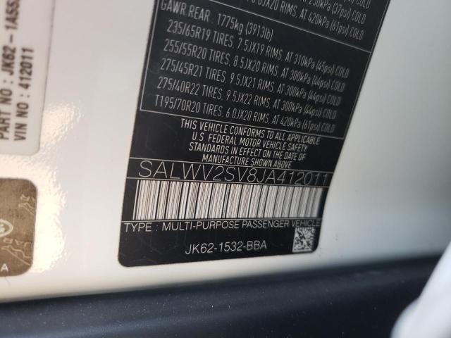 Photo 10 from auction – 2018 LAND ROVER RANGE ROVE with VIN SALWV2SV8JA412011