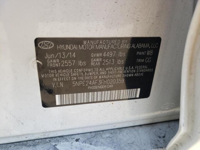 Photo 10 from auction – 2015 HYUNDAI SONATA SE with VIN 5NPE24AF3FH020359