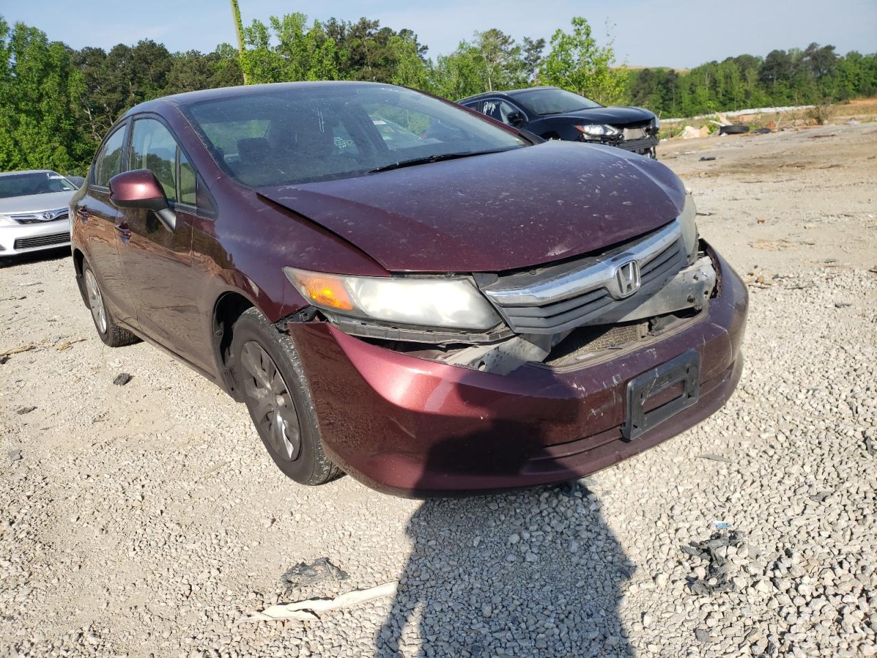 HONDA CIVIC LX 2012 with VIN 19XFB2F55CE104952 - Photo from auction