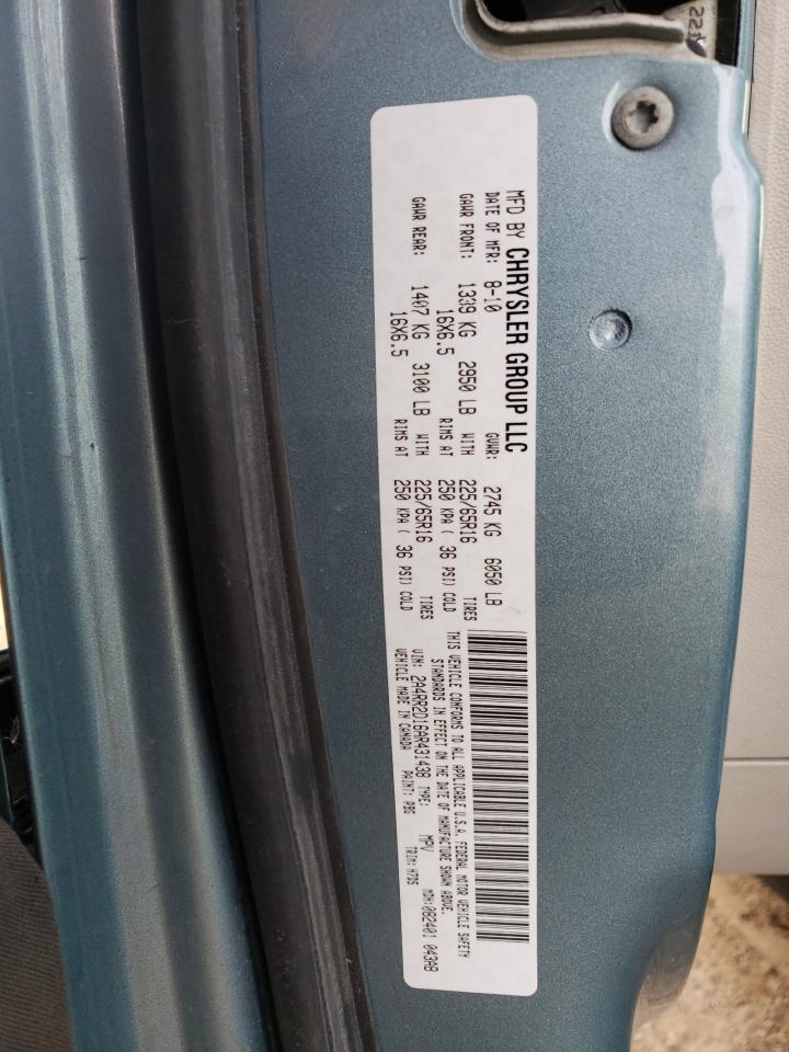 Photo 10 from auction – 2010 CHRYSLER TOWN & COU with VIN 2A4RR2D16AR431438