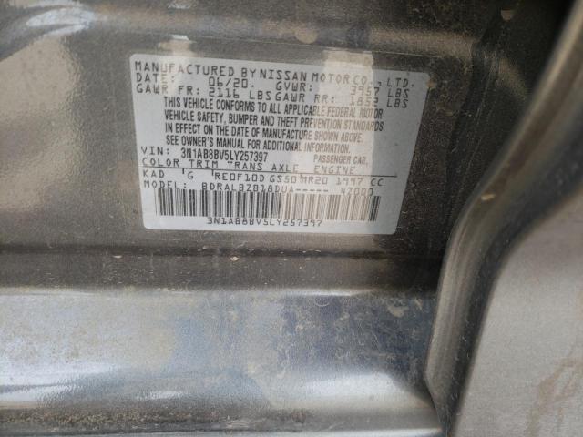 Photo 10 from auction – 2020 NISSAN SENTRA with VIN 3N1AB8BV5LY257397