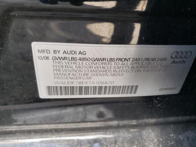 Photo 10 from auction – 2007 AUDI A4 2.0T QU with VIN WAUDF78E47A106820