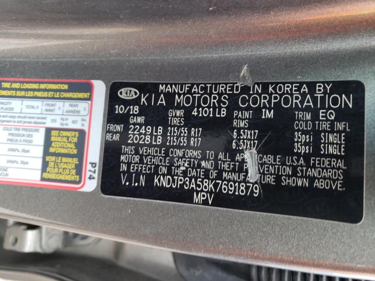 Photo 10 from auction – 2019 KIA SOUL + with VIN KNDJP3A58K7691879